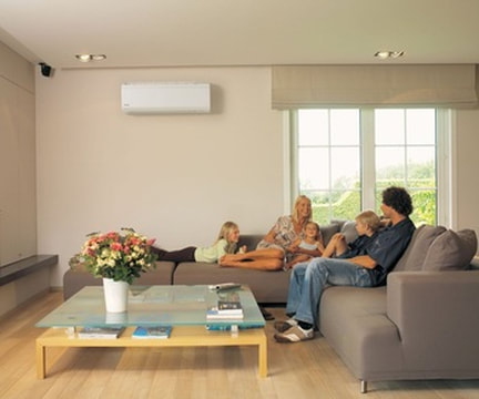 family comfortable and cool in their home after getting a new ac unit installed